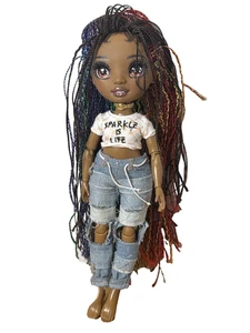 Rainbow High Rockstar Vanessa Tempo Fashion Doll Braids, Jacket,Necklace - Picture 1 of 6