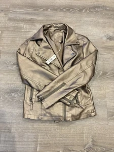 Max Studio Gold Metallic Jacket, Size SP, BRAND NEW - Picture 1 of 2