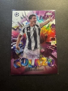 2024-25 Topps Chrome UEFA CC /75 Dusan Vlahovic #GZ-28 Golazo Purple - Picture 1 of 2