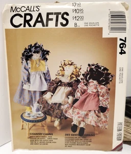 McCall's Crafts 5990 Primitive Ethnic Rag Dolls & Clothes Pattern - 21" Dolls - Picture 1 of 14