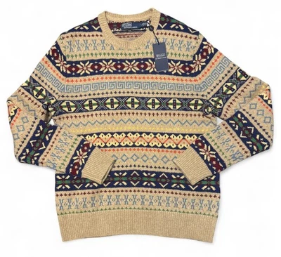 Polo Ralph Lauren Men's Fair Isle Wool Blend Sweater Medium Holiday Sweater NWT - Image 1 of 4