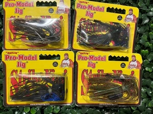 (LOT OF 4) STRIKE KING DENNY BRAUER'S RATLIN PRO-MODEL JIG 1/4oz & 3/8oz - Picture 1 of 7