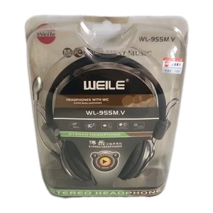 Weile Headphones With Mic WL-955M.V Stereo Headphones Superbass Earphones - Picture 1 of 11