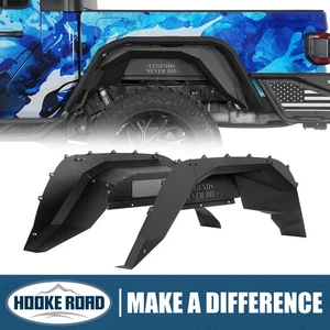 Hooke Road Legend Black Rear Inner Fender Liners Fit 20-25 Jeep Gladiator JT - Picture 1 of 15