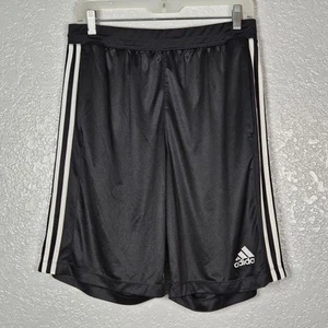 Pantalones Cortos Adidas Talla Adolescente L Climalite Poliéster Negro Blanco 3 Rayas 28" Cintura - Imagen 1 de 15