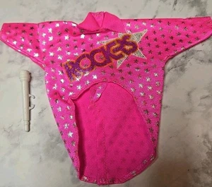 1986 Rocker Barbie 1140 Shirt Pink Silver Stars - Picture 1 of 7