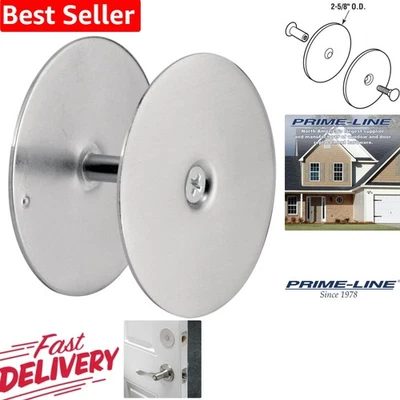 Cubierta de orificio de níquel satinado de alta resistencia - Se adapta a puertas de 1-3/4", instalación rápida Foto 1 de 4