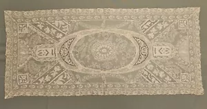 Antik gemischt Spitze Stickerei Tischläufer Kommode Schal Muster 17x38 - Bild 1 von 22