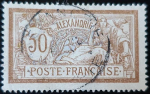 Briefmarke Des Französische - Alexandria Nr. 30 ausgelöscht Stempel Links Date - Imagen 1 de 2