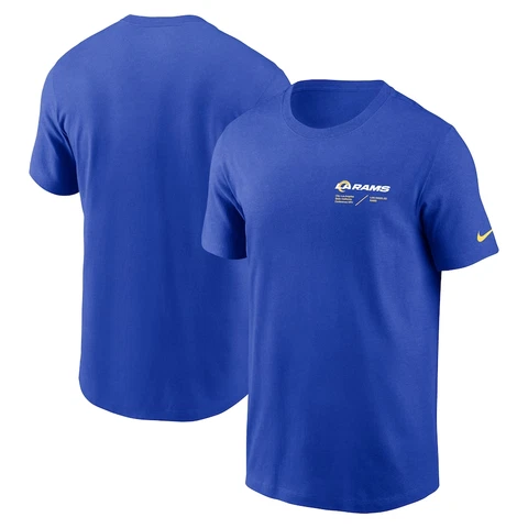 Nike Men's Los Angeles Rams Sideline Team Issue Royal T-Shirt Size Medium Cover