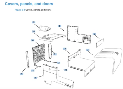 HP OfficeJet Pro x476dw Geniune Parts Bin Covers, Panels, & Door Excellent - Image 1 of 3