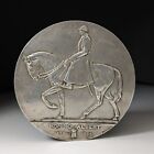 Large Vintage Belgium King Albert Equestrian Horse Competition Award Medal