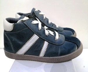 Noel 'Mini Bono' Boy's Retro Mid-Ankle Boots, Blue Leather, Size 7uk - Picture 1 of 7