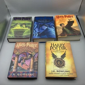 Lot Of 5 Harry Potter Books Years 1, 5, 6, 7 & The Cursed Child Hardcover READ - Imagen 1 de 24