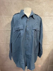 Tex-Trop by Elbeco Men's Long Sleeve Blue Shirt Size 20 / 36-37 - Picture 1 of 5