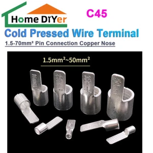 Kaltgepresste Drahtklemme 1,5-70mm² C45 Stiftanschluss Kupfer Nase - Bild 1 von 10