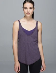 Lululemon Twist and Turn Tank Top Open Back Heathered Green sz XS - Picture 1 of 9