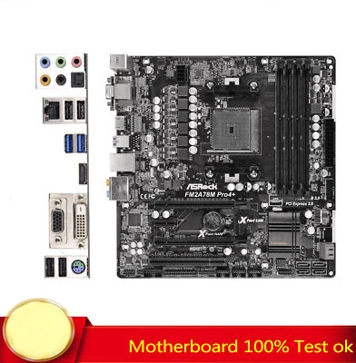 FOR ASRock FM2A78M PRO4+ FM2+/FM2 DDR3 HDMI AMD A78 64GB Motherboard Tested OK - Image 1 of 4