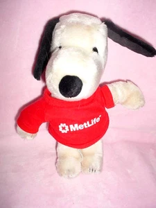 Peanuts-Snoopy-Met Seguro de Vida-Cachorro Blanco Perro Peluche Juguete - Imagen 1 de 1