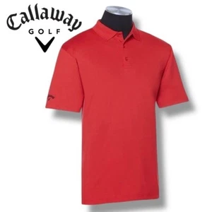 Callaway Opti-Dri Golf Polo Logo Chev Shirt Logo Herren Salsa Rot Small - Bild 1 von 14