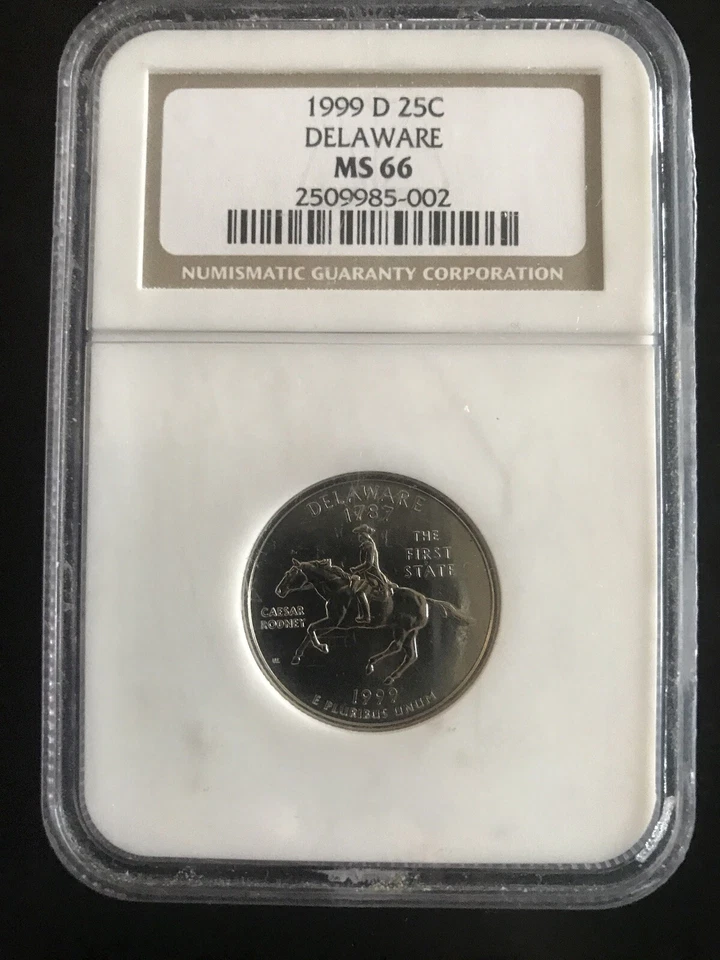MS-66 NGC 1999-D ULTRA-GEM DELAWARE WASHINGTON QUARTER! NGC LIST=$70.00! - Image 1 of 4