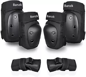 Adult/Child Knee Pads Elbow Pads Wrist Guards 3 in 1 Protective Gear Set for Ska - Picture 1 of 12