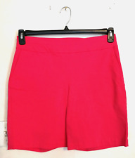Talbots Womens Shorts 10 Pink Chino Khaki Pockets Pull On Elastic Waist Outdoors