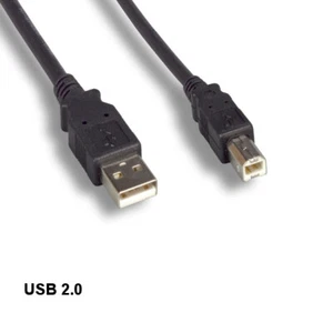 KNTK 15' Black USB 2.0 Type A to B Cable 28AWG Scanner Printer HDD Data Cord - Picture 1 of 1