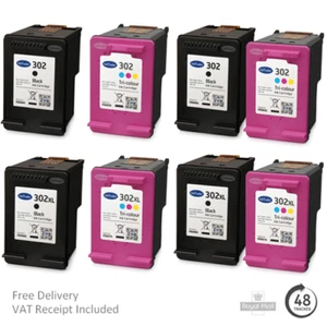 Remanufactured HP 302 & 302XL Ink Cartridges For HP Envy 4524 Printers - Picture 1 of 1