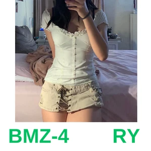 Short Sleeve Shirts Tops for Women Teens Girls Vintage Aesthetic, White lace, S - Picture 1 of 3