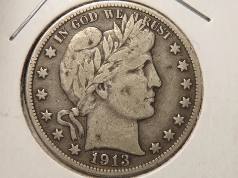 1913-P Barber Half, Fine Cover