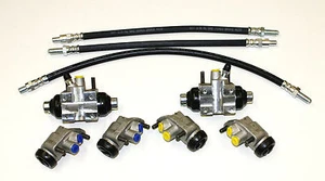 CAR SET BRAKE WHEEL CYLINDERS & BRAKE HOSES AUSTIN A40 DEVON & SOMERSET 1951-55 - Picture 1 of 1