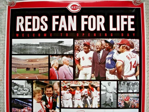 Rare 2009 Cincinnati Reds Opening Day Poster 24x36 Votto Cordero Rose Aaron WOW! Cover