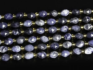 Cuentas sueltas facetadas rondelle de 6 mm genuinas de sodalita azul natural grado AA - Imagen 1 de 3