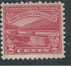 #681... 2 Cent...Ohio River...6 Stamps...Mint With Defects on Back - Picture 1 of 1