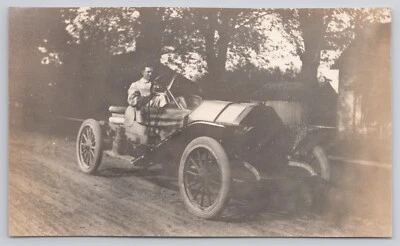RPPC Postcard 1910 Stoddard Dayton Model 10F ? Country Driving Dayton Motor Co - Image 1 of 2
