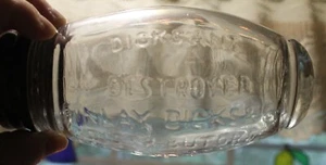 Klarglasflasche Dick's Ant Destroyer Glas Finlay Dicks & Co New Orleans LA - Bild 1 von 10