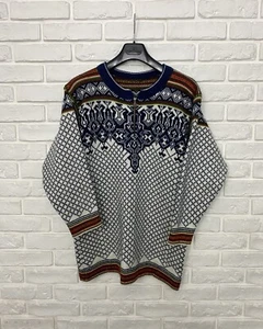 Vintage 90s Men's Dale Of Norway Wool Sweater Pullover 1/3 Zip Size M-L - Picture 1 of 11