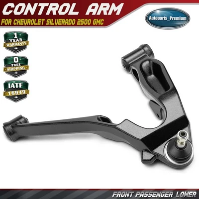 Conjunto de brazo de control inferior delantero derecho y rótula para Chevrolet Silverado 2500 GMC Foto 1 de 4