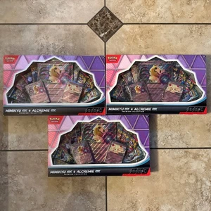 x3 JCC Pokémon: Mimikyu EX y Alcremie EX Colección Premium Caja 10 Booster Pack - Imagen 1 de 1