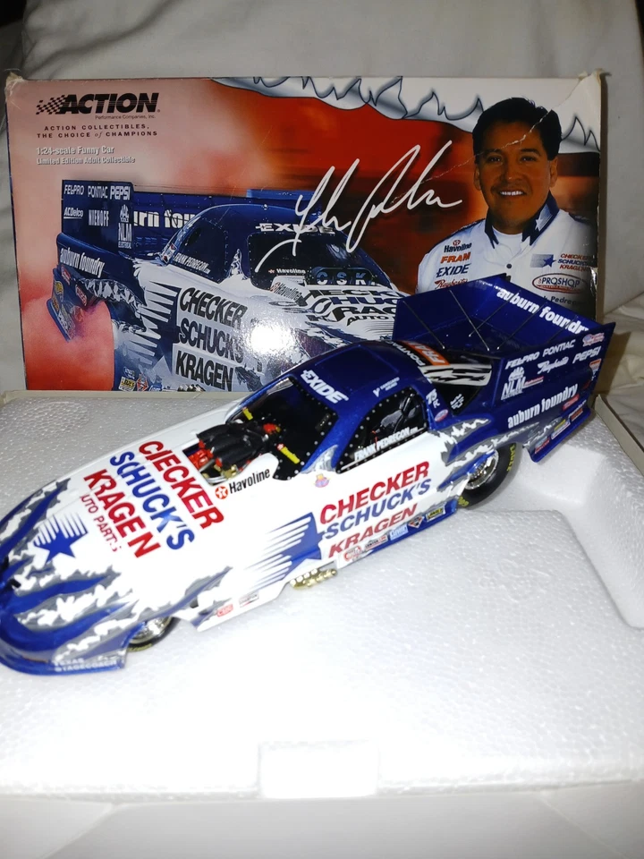 Verificador/Schucks/Kragen Firebird fundido NHRA FunnyCar escala 1.24 na caixa (LEIA) - Imagem 1 de 4