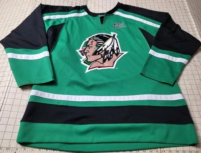 Vtg North Dakota Fighting Sioux XL Hockey Jersey Rare Colosseum  W/Strap Hawks  - Image 1 of 4