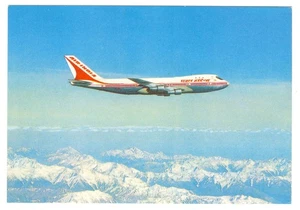 Air India Boeing 747 Snowcapped Himalayas Postcard from India - Picture 1 of 2