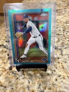 2025 Topps Chrome Bobby Witt Jr. No. 93 Aqua Refractor /299๐ฅ๐ฅ - Picture 1 of 2