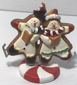 Gingerbread People Christmas Decor Ornament Ament Shelf Sitter 3.5” - Picture 1 of 8