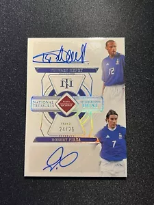 2022 National Treasures World Cup Dual Auto Sapphire Pires Thierry Henry /25 - Picture 1 of 2