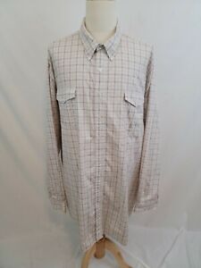 ROPER Brown Plaid & Paisley Western Button Up Shirt L/S Mens 5XLT EUC