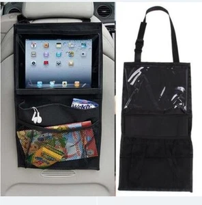 Organizador de respaldo de asiento de coche bolsa de almacenamiento bolsa plegable soporte para tableta multibolsillo - Imagen 1 de 7