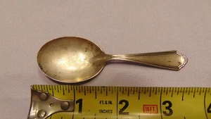 VINTAGE TARNISHED STERLING SILVER WATSON BABY SPOON "JOHN ALDEN" GOOD CONDITION! - Picture 1 of 4