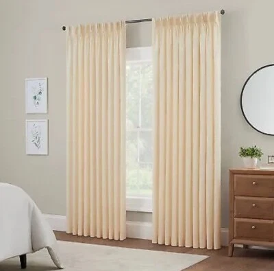 Panel Cortina Filtradora Luz Plisada 95x50" Serendipity 10 Pinzas Marfil - Waverly Foto 1 de 3